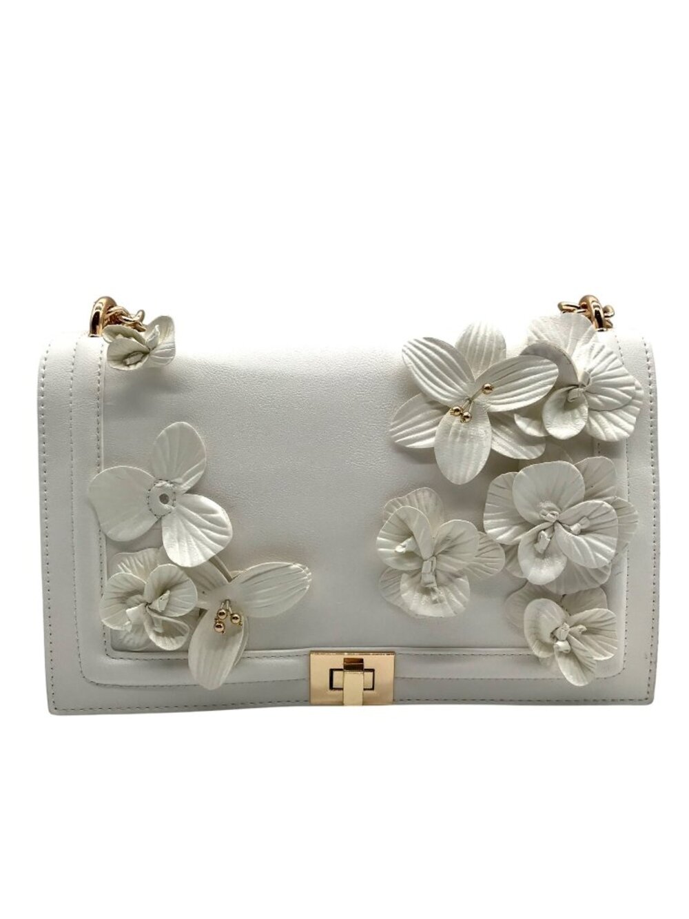 I.N.C. International Concepts Vanilla Ajae Flap Floral Crossbody Bag
